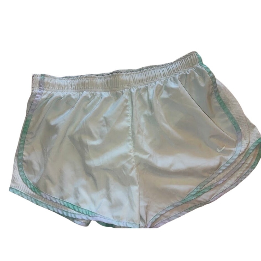 Nike Womens Dri-FIT Tempo Running Shorts White Teal XL AL1151